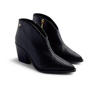 GIOSEPPO Erhard Braided Leather Ankle Boots, Black/White, 8.5 UK