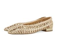GIOSEPPO FAYSTON Braided Leather Ballerinas, Platinum, 8 UK