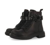 GIOSEPPO Girl's itter Oxford Boot, Black/White, 4 UK