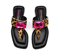 GIOSEPPO GREEK Leopard Leather Sandals Merrimac, leopard, 7 UK