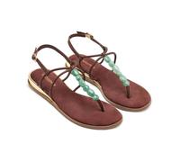 GIOSEPPO GREEK Sandals Millville Leather Beads, brown, 4 UK
