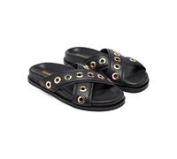 GIOSEPPO HILES, Women's Flat Sandals, Black, 39 EU, Black/White, 7 UK