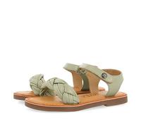 GIOSEPPO Leather sandals in leather color with braid for ingai girls, Mint, 9.5 UK Child