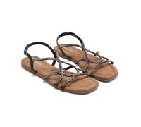 GIOSEPPO Leather Sandals PEDRERÍA GILMANTON, Black/White, 8 UK