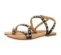 GIOSEPPO Leather Sandals TACHAS NECEDAH, Black/White, 8.5 UK