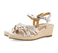 GIOSEPPO Women's lelant Espadrille Wedge Sandal, Metallic Silver, 4 UK