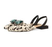 GIOSEPPO Leopard Hughes Fur Mules, Cow, 6 UK
