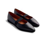 GIOSEPPO Lonsdale Mary Jane Flat Shoes, Black/White, 6 UK