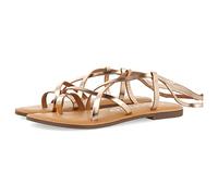 GIOSEPPO lussat Thin Strap Leather Tie Leg Sandals, gold, 5 UK