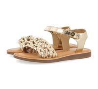 GIOSEPPO Medan Girls' Gold Leather Sandals with Braid, gold, 9.5 UK Child