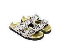 GIOSEPPO Mifflin LEOPARD PRINT Leather Sandals, beige, 7 UK