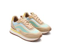 GIOSEPPO MONKTON Retro Leather Sneakers, Beige, 6 UK