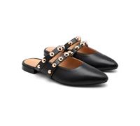 GIOSEPPO Mules Leather TACHAS AHNAPEE, Black/White, 4 UK