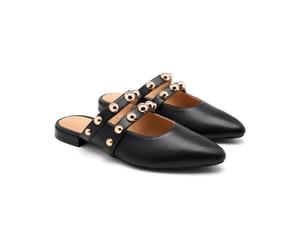 GIOSEPPO Mules Leather TACHAS AHNAPEE, Black/White, 4 UK