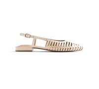 GIOSEPPO Mules Strips Leather Jericho, Ivory White, 8 UK