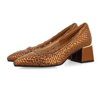 GIOSEPPO NITRA Leather Braided Salon Shoes, Bronze, 7 UK