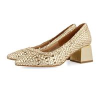 GIOSEPPO NITRA Leather Braided Salon Shoes, Platinum, 8 UK