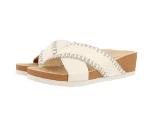GIOSEPPO OMA WEDGE Braided Sandals, white, 8.5 UK