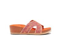 GIOSEPPO Pacific Wedge Raffia Sandals, orange, 6 UK
