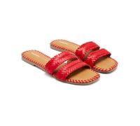 GIOSEPPO PERHAM Braided Leather Sandals, red, 5 UK