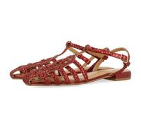 GIOSEPPO Sandals CANGREJERAS Braided Leather Dighton, Burgundy, 8 UK