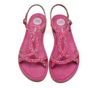 GIOSEPPO Sandals Leather, Strass And Raffia Wenham, Fuchsia, 2.5 UK