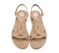 GIOSEPPO Sandals Leather, Strass And Raffia Wenham, Taupe, 10.5 UK Child