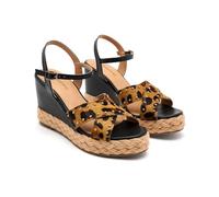 GIOSEPPO Sandals Leopard Leather Wedge Delafield, leopard, 6 UK