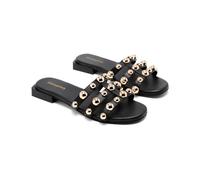 GIOSEPPO Sandals TACHAS Leather DEKORRA, Black/White, 8.5 UK