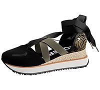 Gioseppo Women's SETTALA Low-Top Sneakers, Black, 10 UK