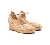 GIOSEPPO SPARTEÑAS Embroidery Leather And Wedge Rafia Bennett, natural, 8.5 UK