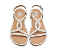 GIOSEPPO Suffield Flat Sandal, White, 5 UK