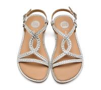 GIOSEPPO Suffield Girls Flat Sandals, metallic silver, 14 UK