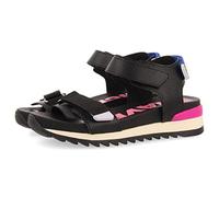 GIOSEPPO Thiotte Girls White Adjustable Strappy Cut Sandals with Color Accents, Black/White, 8.5 UK Child