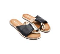 GIOSEPPO WHATELY Leather Sandals, Black/White, 6 UK