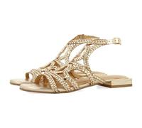 GIOSEPPO Women's Birch Flat Sandal, Platinum, 7.5 UK