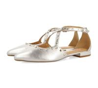 GIOSEPPO Women's Boys Flat Ballet Silver Metallic 36 EU, Metallic Silver, 4 UK