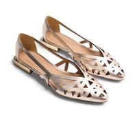 GIOSEPPO Women's Bumala Mary Jane Flat, Platinum, 2.5 UK
