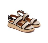 GIOSEPPO Women's Eastford Wedge Sandal, Black/White, 4.5 UK