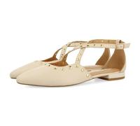 GIOSEPPO Women's Garcon Ballet Flat, Ivory White, 6 UK