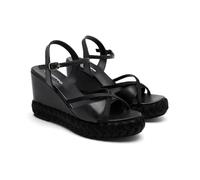 GIOSEPPO Women's Glocester Espadrille Wedge Sandal, Black/White, 7.5 UK