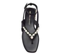 GIOSEPPO Women's Jewel Sandal Flat, Black/White, 5 UK