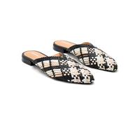GIOSEPPO Women's Lagrange Mary Jane Flat, Black/White, 6 UK