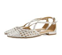 GIOSEPPO Women's Leskovic Ballet Flat, Metallic Silver, 3 UK