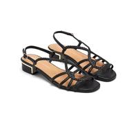 GIOSEPPO Women's Pownal Sandal, Black/White, 6 UK
