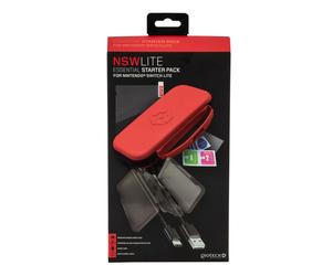 GIOTECK NSW ESSENTIAL NINTENDO SWITCH LITE STARTER PACK RED USB PROTECT CASE