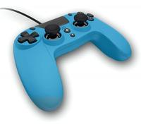 Gioteck VX4 - Compact PS4 Controller with 3.5mm Jack - USB Wired Gamepad for PlayStation 4/Pro/Slim/PC - Dual Vibration Shock - Blue