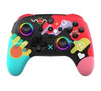 Gioteck WX5+ Doodle - Wireless Controller for Nintendo Switch 2 - Chat Menu Button - Hall Effect Thumbs and Triggers - Customisable RGB - Programmable Back Buttons