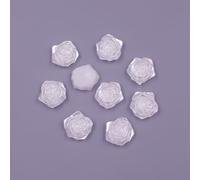 GIOTEL 18mm 20pcs Flower Shape Loose Beads Half Round Pearl Flatback Beads Suitable For DIY Jewelry Scrapbook Decoration (Color : White)