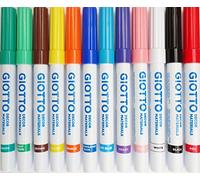 Giotto 12 x Decor Materials Marker Pens - Multi Surface Glass Wood Porcelain Pen Loose